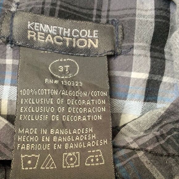 Kenneth Cole Reaction Boys Long Sleeve Shirt size 3T with hoodie, Rolled Sleeves - Picture 7 of 7